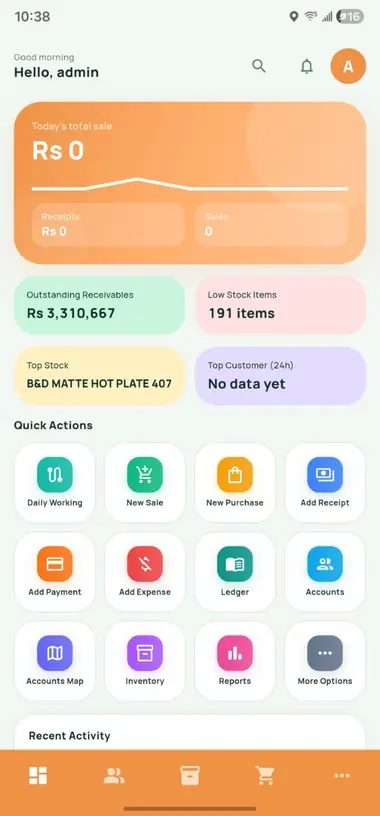 BizMobile Plus dashboard